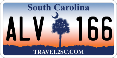 SC license plate ALV166