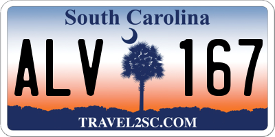 SC license plate ALV167