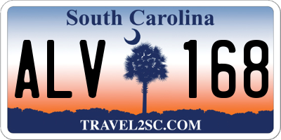 SC license plate ALV168
