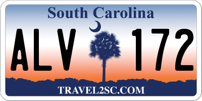 SC license plate ALV172