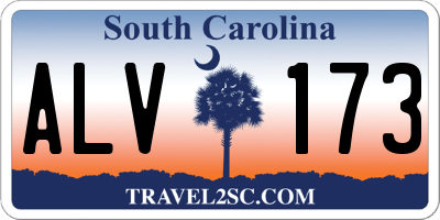 SC license plate ALV173