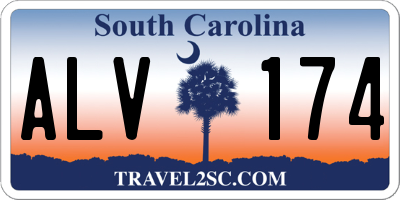 SC license plate ALV174