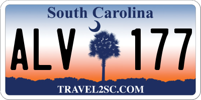 SC license plate ALV177