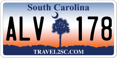 SC license plate ALV178