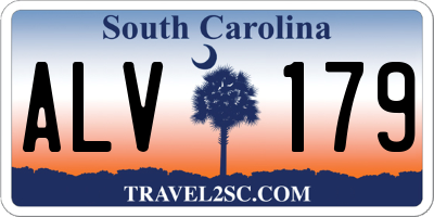 SC license plate ALV179