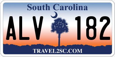 SC license plate ALV182