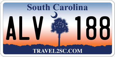 SC license plate ALV188