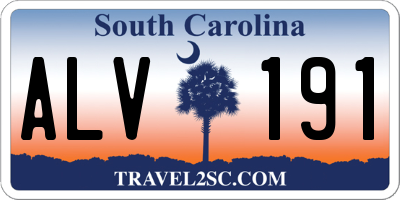 SC license plate ALV191