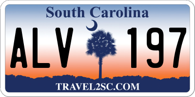 SC license plate ALV197