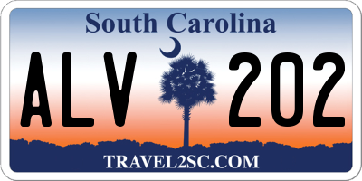 SC license plate ALV202