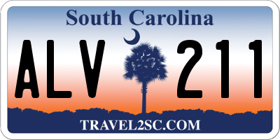 SC license plate ALV211
