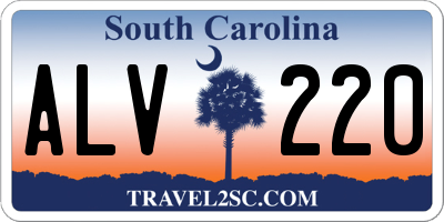 SC license plate ALV220