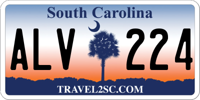 SC license plate ALV224