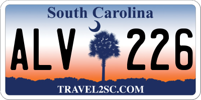 SC license plate ALV226