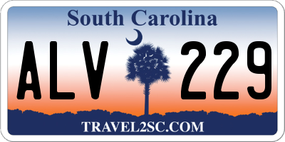 SC license plate ALV229