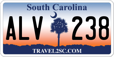 SC license plate ALV238