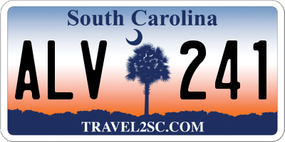SC license plate ALV241
