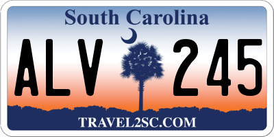 SC license plate ALV245