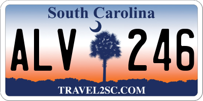 SC license plate ALV246