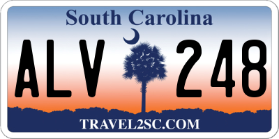 SC license plate ALV248
