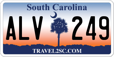 SC license plate ALV249