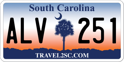 SC license plate ALV251