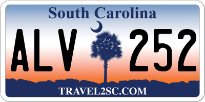 SC license plate ALV252