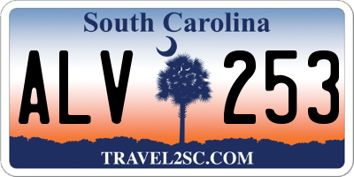 SC license plate ALV253