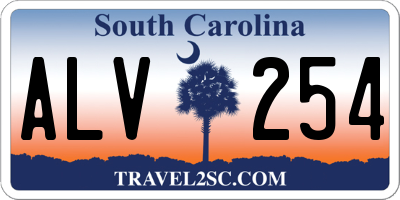 SC license plate ALV254