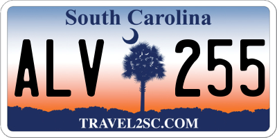 SC license plate ALV255