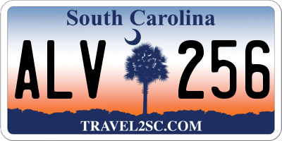 SC license plate ALV256