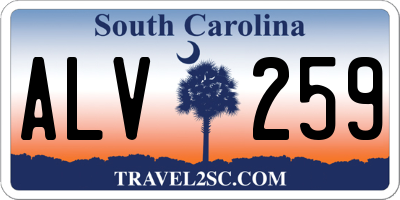 SC license plate ALV259