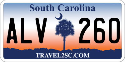 SC license plate ALV260