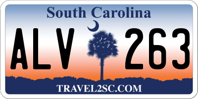 SC license plate ALV263