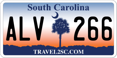 SC license plate ALV266