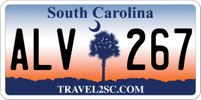 SC license plate ALV267