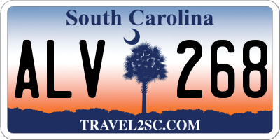 SC license plate ALV268