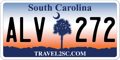 SC license plate ALV272