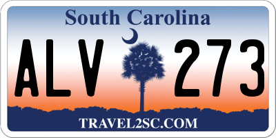 SC license plate ALV273