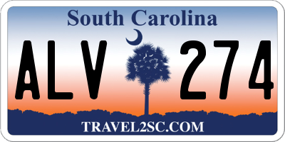 SC license plate ALV274