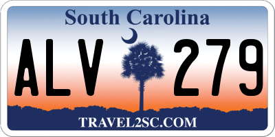 SC license plate ALV279