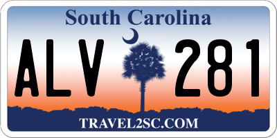 SC license plate ALV281