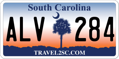 SC license plate ALV284