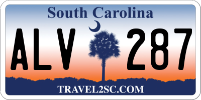 SC license plate ALV287