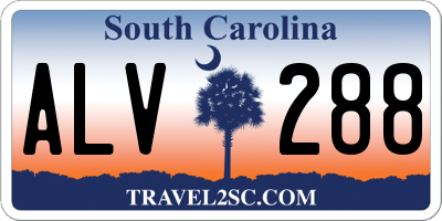 SC license plate ALV288