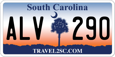 SC license plate ALV290