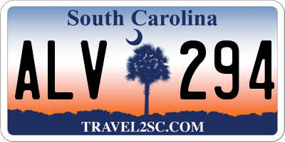 SC license plate ALV294