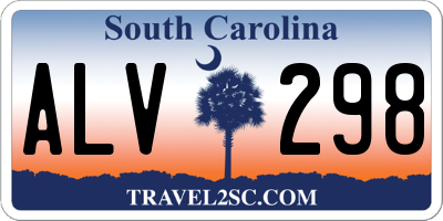 SC license plate ALV298