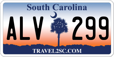 SC license plate ALV299