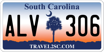 SC license plate ALV306